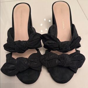 Loeffler Randall Black Knotted Slide Sandals